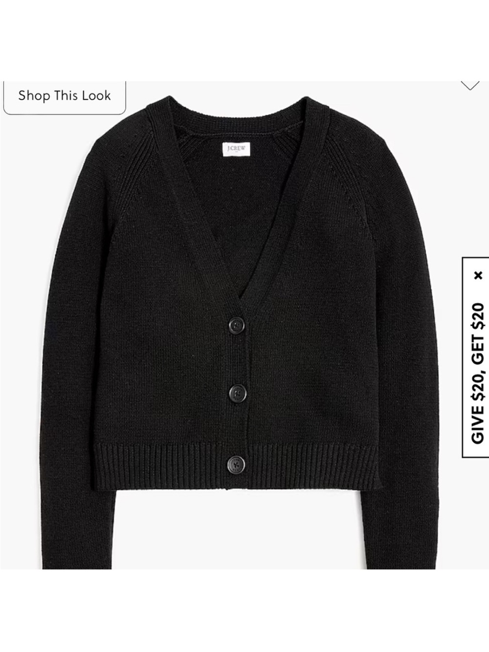 J. Crew NWT❗️Black Waffle Ribbed V Neck Cardigan